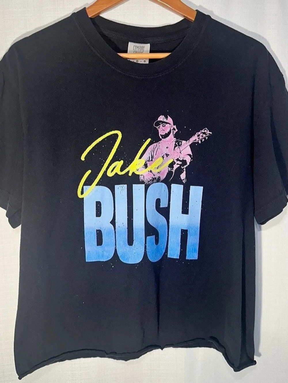 Comfort Colors Jake Bush graphic tee Black & Blue Large